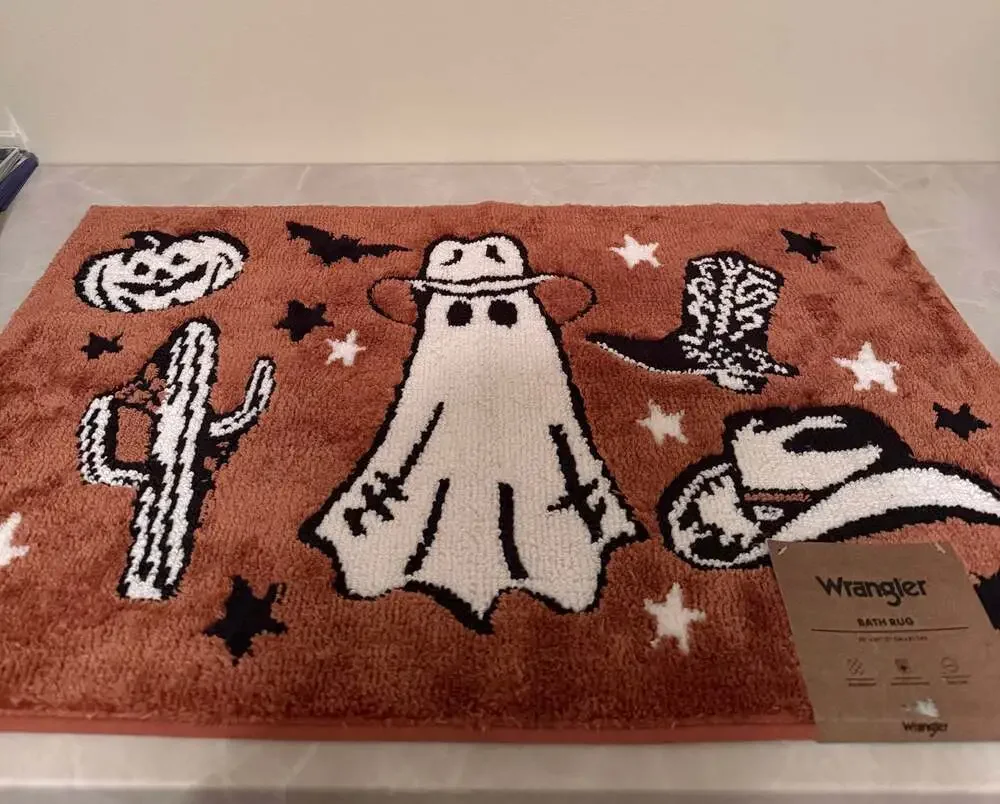 Wrangler Spooky Western Ghost Cowboy Bath Rug 20x32